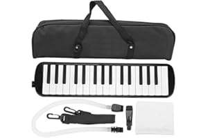 IRIN Melodica, 32 Tasten IRIN Melodica mit Tasche 32 Tasten Blasmusikinstrument Geeignet für Anfänger-Übungstasche (Schwarz)