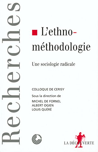 Book's Cover ofLethnométhodologie