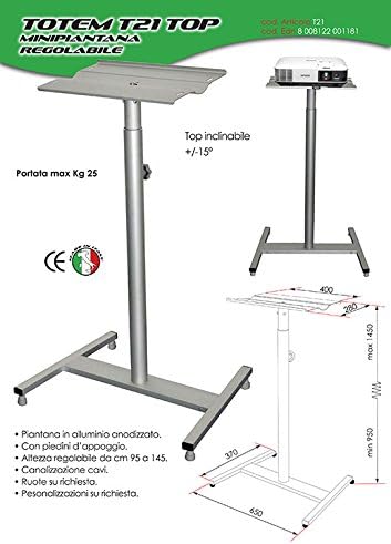 Floor Lamp t21top with the Plan Support Rack TV up to 42 "