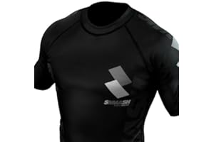 SMMASH Rashguard Homme Haut De Sport T Shirt Manche Courte Tee Shirt De Compression MMA UFC Running Sport Boxe MMA RDX Kickboxing Krav Maga Respirant Résistant