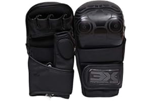 3X PROFESSIONAL CHOICE 3X Sports MMA Gloves for Martial Arts Training and Grappling Krav Maga Open Palm Synthetic Leather Wrist Strap Sparring Mitts for Kickboxing