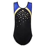 Ärmellos Mädchen Kinder Turnanzug Gymnastikanzug atmungsaktiv, schnelltrockend, saubere Nähte. Turnanzug Gymnastikanzug sind einfach schick, schlicht und elegant mit wunderschönen Drucke. Die beste Bewegungsfreiheit wird erreicht.