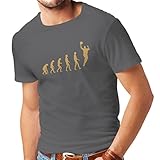 T-Shirt pour Hommes Basket d'évolution - Panier de Rue, J'aime ce Jeu, Grand Cadeau de Fan (XX-Large Graphite Or)