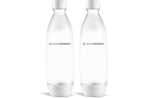 Sodastream 1 Litre Fuse Bottles - White Two-Pack for The Dishwasher