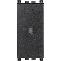 Vimar Interruttore 1 Polo 16A - Grigio, Illuminabile, Serie Eikon Next, Per Impianti Civili