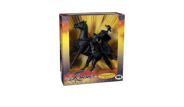 Figurine De Collection Zorro En Selle Sur Son Cheval Tornado 30 Cm Giochi Preziosi Amazon Fr Jeux Et Jouets