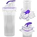 Produktbild Eiweiß Shaker 600 ml Protein Pulver Mixer + Sieb Eiweißshaker Trinkflasche Milchshake Bottle Flasche Lila
