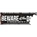 Produktbild D&D 695-434925 Warnschild "BeWare Of The Dog" 40x13, 5cm in Metall, Schwarz/Grau, 40 x 13.5 x 1 cm