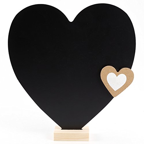 beschriftbar Memoboard Herz Tafel Memotafel Kreidetafel Standtafel Notiztafel Aufsteller stehend Dekoration Tischdeko 21cm