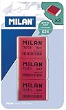 Diseño y funcionalidad Milan BPM9205 - Pack de 3 gomas de borrar
