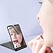 Plemo Dimmable LED Makeup Mirror, with 1× & 2 × Magnification Illuminated 8 LEDs Lighted Mirrors, Black, CR2025 Lithium Batteries Included