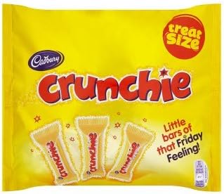 Cadbury Crunchie Chocolate 12 Treatsize Bars (210g x 1)