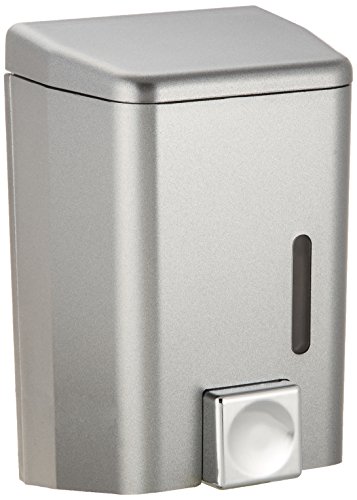 Wenko 21808100 Seifenspender Cremona Platin, Fassungsvermögen 0,5 L, Kunststoff, 10 x 16 x 8,5 cm