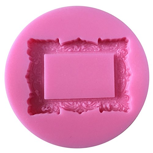 LYNCH Bilderrahmen formte Silikon-Form-Fondant-Kuchen Soap Kerzenformen,Rosa - 2