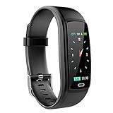 Wasserdichte OTA Smart Watch, Jamicy® Fitness Tracker für iPhone und Android/iOS, mit farbenfroher Benutzeroberfläche (Schwarz)