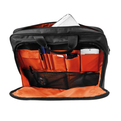 Everki Advance – Laptoptasche für Notebooks bis 16 Zoll (40,6 cm) mit Zubehör-Fach, kontrastreichem Innenfutter und Trolley-Lasche, Schwarz - 5