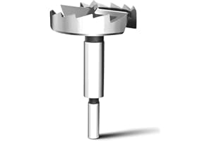 FIMIBUKE Mèche Forstner 48 mm pour bois,Foret à Ailettes Plates,longueur 90 mm avec tige ronde de 10 mm