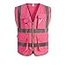 Produktbild SXY Hohe Qualität Hohe Sichtbarkeit Reflektierende Weste Overalls Motorrad Sport Outdoor Reflektierende Sicherheitskleidung (Color : Pink, Größe : L)