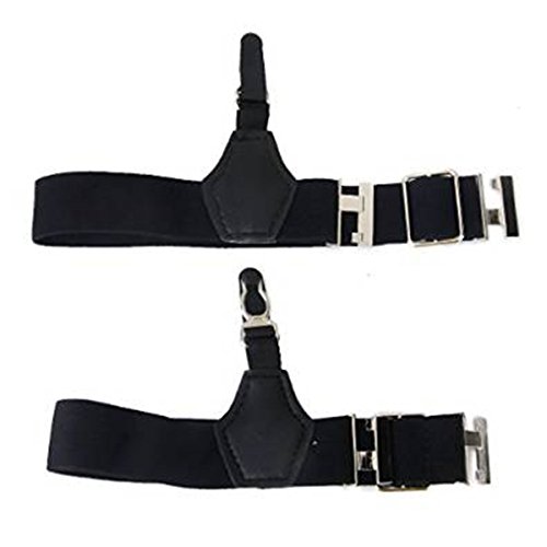 Preisvergleich Produktbild Pixnor Ein paar Herren Socke Strapse Strumpfbänder halten Klammern (schwarz)