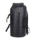Produktbild SINOTOP Trockener Rucksack 45L Wasserdicht Roll Top Gear Bag mit Taschen für Kajak Wandern Schwimmen Beaching Bootfahren Rafting Outdoor Wassersport (Black)