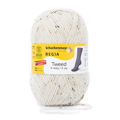 Regia 9801624-00002 Handstrickgarn, Wolle, natur tweed