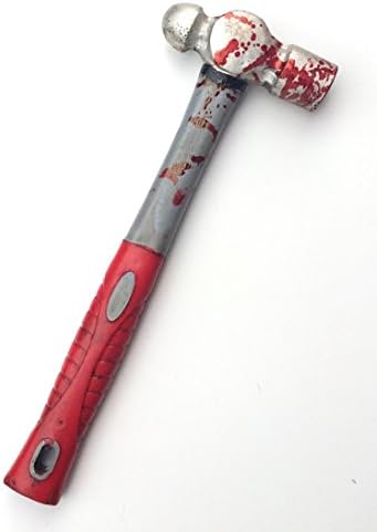 The Rubber Plantation tm Realistic Bloody PU Latex Ball Pean Hammer Halloween Prop