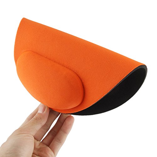 Schaumstoff Handgelenkauflage mit Mauspad – Orange - 3