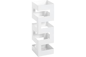 HAKU Möbel Schirmständer weiß, Metall - Maße: B 16 cm x H 48 cm x T 16 cm, Style: Modern