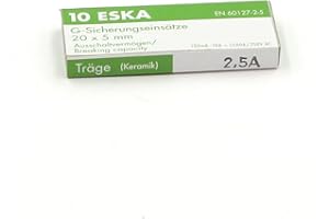 ESKA 10x Fusible Temporisé (T) en céramique 2.5A / 250VAC 5x20mm