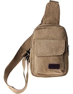 super-bab Rucksack Crossbody Sling Bag Umhängetasche Brust Tasche Casual Leinwand BAG Running Bag, Reiten