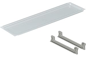 INOXA Vaschetta Raccogligocce in Plastica Trasparente 74 cm per Scolapiatti da Incasso per Mobile Pensile cm. 80