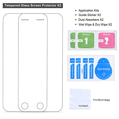 [2 Pack] iPhone 5/5S/5C/SE Screen Protector, TYJTECH 2.5D 9H Scratch Terminator Ultra-clear Premium Tempered Glass Screen Protector (4.0 inch) for iPhone 5S 5 5C SE