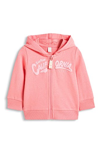 ESPRIT Baby-Girls 026EEAJ003 Ess SS Hoodie, Pink (Coral), 0-3 Years (Manufacturer Size:92)