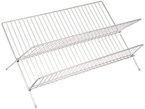 Wenko 2302100 Geschirrabtropfer Duo Teller Und Tassenablage Klappbar Verchromtes Metall 47 X 27 X 25 Cm Chrom