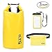 Produktbild KYG wasserdichtes Taschen Set 20L Wasserdichter Rucksack 3 pcs Dry Bag mit wasserfeste Handyhülle/ Trockenbeutel und outdoor Packsack für Schwimmen Wandern Snowboarden Skifahren Kanufahren USW Gelb