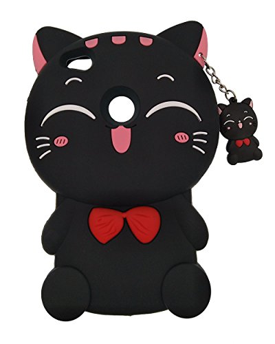 Huawei P8 Lite 2017 Funda  BENKER Anti-Ara  azos y Anti-Choque Im  genes de Dibujos Animados en 3D de Alta Calidad de Silicona Carcasa de Telefono - Gato Negro