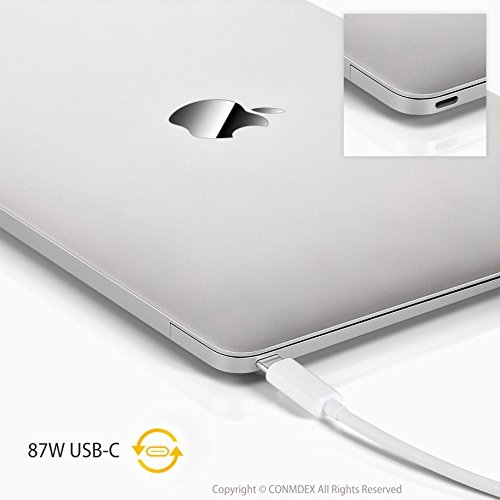 CONMDEX 87W MacBook USB-C Netzteil Ersatz für MacBook Pro 12 „/ MacBook Pro 15 Zoll Laptop Ladegerät mit USB-C Ladekabel (2m) - 4