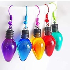Boucles D Oreille Noël Boules De Noel Guirlande Multicolore