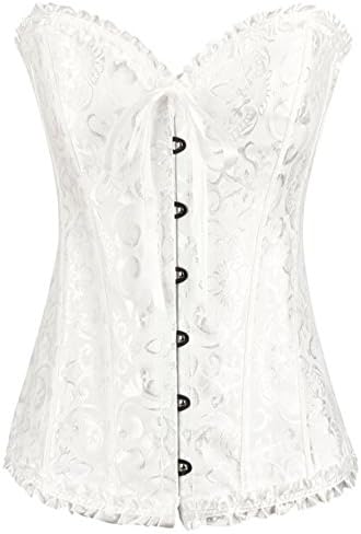 QQKing Women Emboridery Blue Corset Top Sexy Lingerie