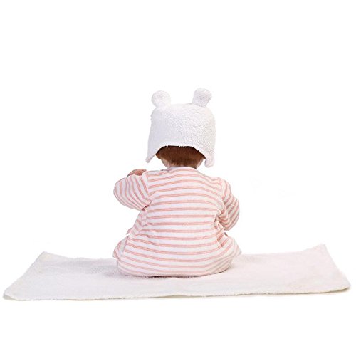 Nicery Reborn Baby Doll Soft Simulation Silicone Vinyl 22inch 55cm Magnetic Mouth Lifelike Boy Girl Toy Pink Sleeping Bear Eyes Close