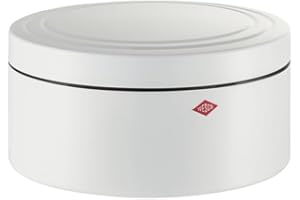 WESCO Gebäckdose Classic Line in der Farbe weiß matt, pulverbeschichtetes Stahlblech, 4 Liter Volumen, schließt dicht
