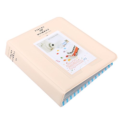 MagiDeal 64 Pockets 3inch Book Photo Album Pages for Mini Fuji Instax Polaroid - Beige