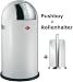 Produktbild Wesco 175831-01 Pushboy 50-Liter Mülleimer & Küchenrollenhalter im Set, weiss