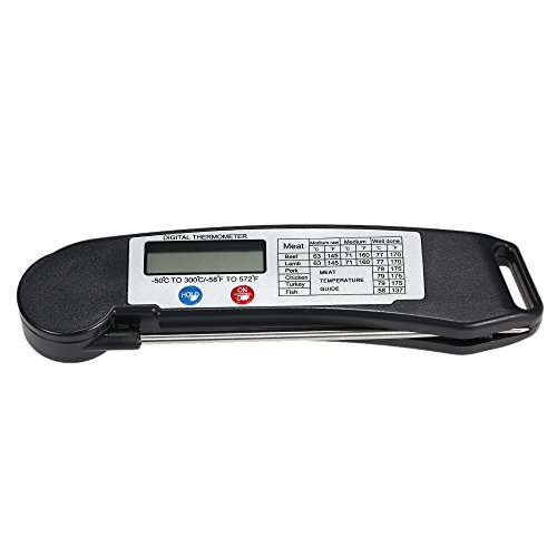 MagiDeal Haushaltsthermometer Kochthermometer Küchenthermometer Einstichthermometer sofort lesen mit lange Sonde, Digital LCD Bildschirm Korrosionsschutz, ideale für Braten, Kochen, Grillen/BBQ, Backen, Baby-Ernährung usw. – Schwarz, 15×3.5×1.5cm - 8