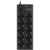 Aksesuarcı Type-C Port Girişli Akım Korumalı 10'lu Priz, 3 USB, 1 Type-C Giriş, Isıya Dayanıklı, Grup Priz, &Ccedil;oklu Uzatma Kabl