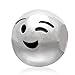 Produktbild Emoji-Face Charm 925 Sterling Silber Fun QQ Expression Bead Passt Pandora Charms X7 X 8 Wink Face