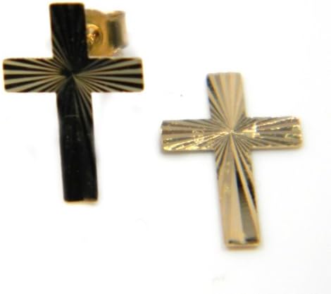 Arranview JewelleryDiamond Cut Cross Stud Earring - 9ct Gold