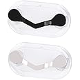 Magnetic Glasses Holder,2 PCS Stainless Steel Eyeglass Holder Strong Magnet Spectacle Holder for Glasses Sunglasses Reading Glasses Earphones ID Card ID Badge Holder Black+Silver