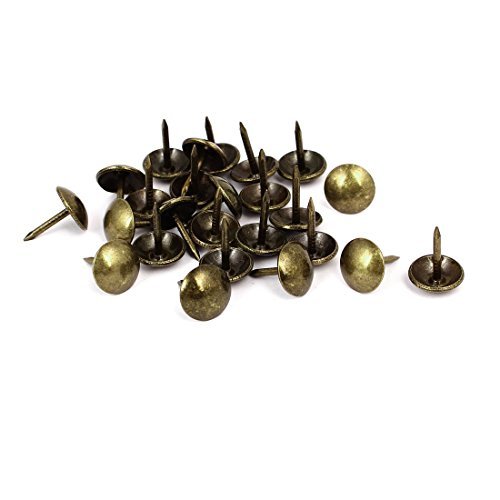 Preisvergleich Produktbild DealMux Ledersofa 10mm x 13mm Rundkopf Polster Tack Nagel Bronzeton 25pcs