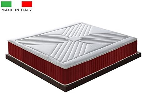Memory Foam Mattress with 2" Memory foam MyMemory- model Courmayeur - 9.8" high (25cm) - Microfiber side band - Ergonomic, Hypoallergenic, Anti-mite, anti-mold- Vacuum rolled - FREE DELIVERY - 100% Made in Italy - EU Double - (140x200cm)